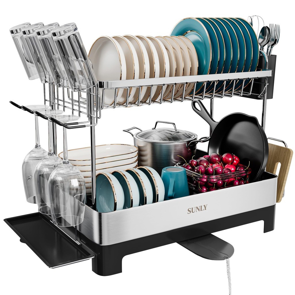 Organized Dish Drying Rack - Assorted