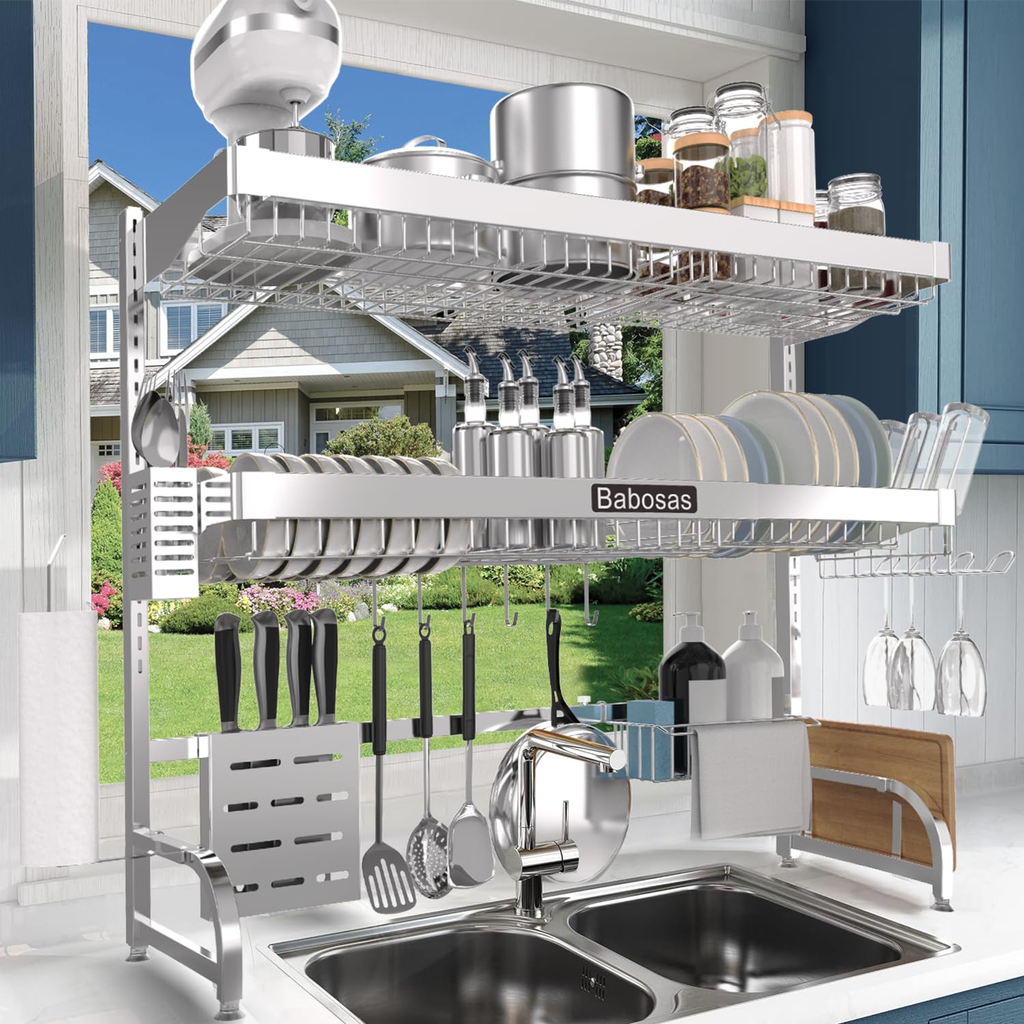 Rounded Dish Drying Rack - 2 Pack